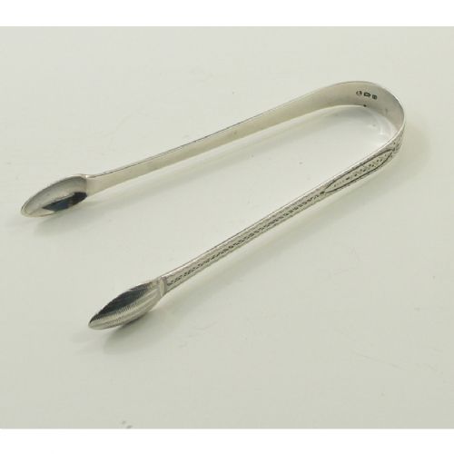 18th Century George III Silver Sugar Tongs. 1795