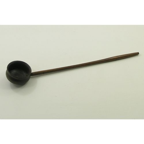 Large 19th Century Scottish Treen Laburnum Toddy Ladle