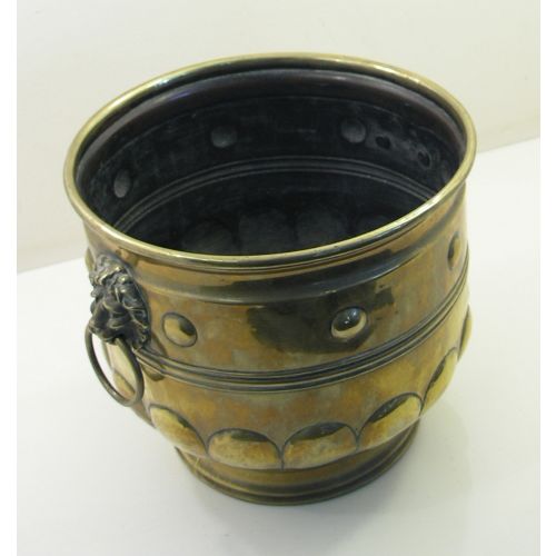 Victorian Brass Jardinere or Planter with Lion Handles