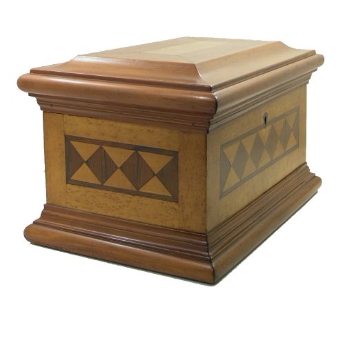Large 19th Cent. Walnut, Rosewood & Maple Jewelry Box