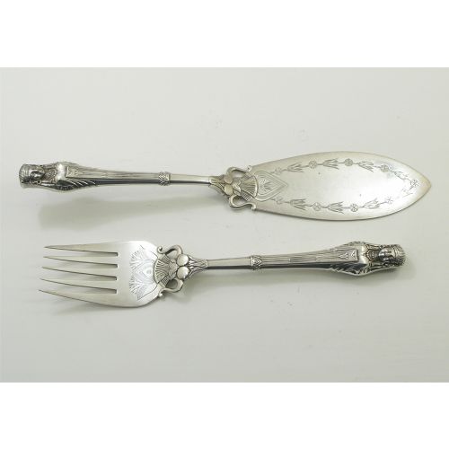 Fine Pair of Elkington Silver Plated Fish Servers