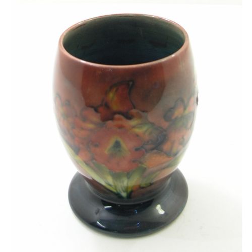 Moorcroft Red Flambe Vase, Frilled & Slippered Orchids