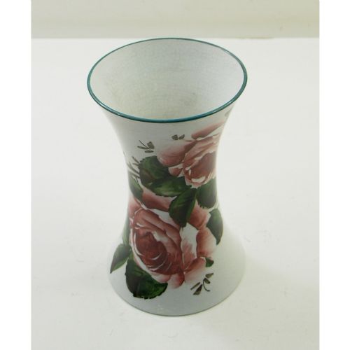 Scottish Wemyss Ware Waisted Vase with Cabbage Roses