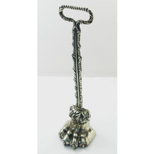 Victorian Cast Brass Lion Paw Door Stop