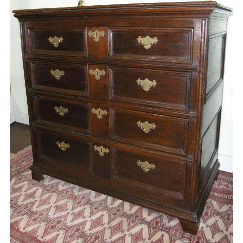 fig 1. LATE 17th CENTURY JACOBEAN OAK CHEST OF DRAWERS
