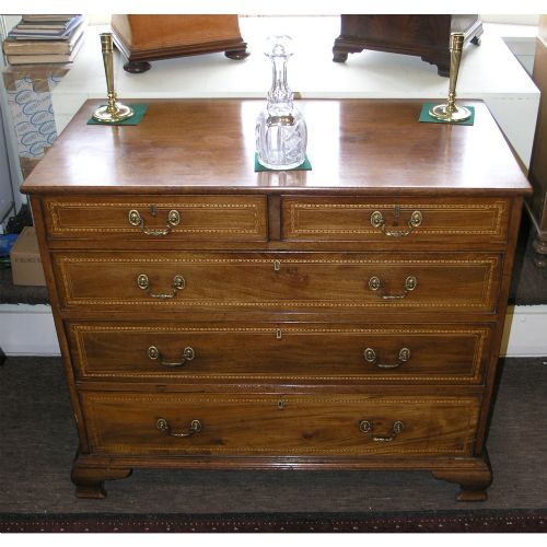 18th Century Georgian Inlaid Mahogany Chest