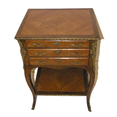 Quality Mid 19th Century Tulipwood 3 Drawer Table