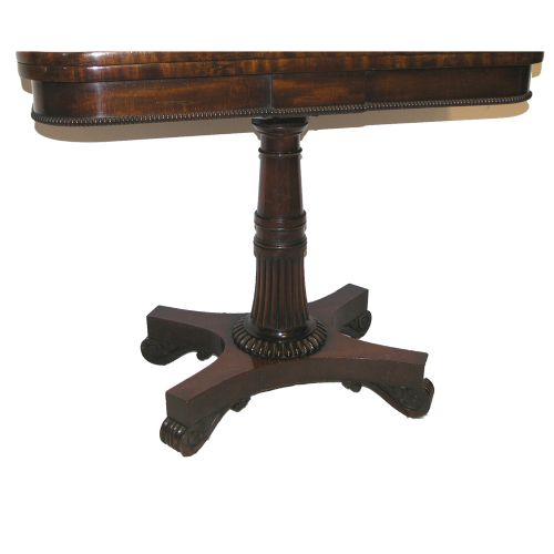 fig 1. FINE REGENCY MAHOGANY CARD TABLE BY W. PRIEST