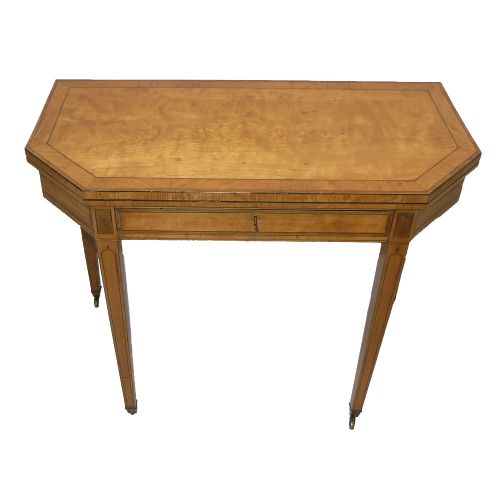 Late 18th Century Georgian Satinwood Card Table