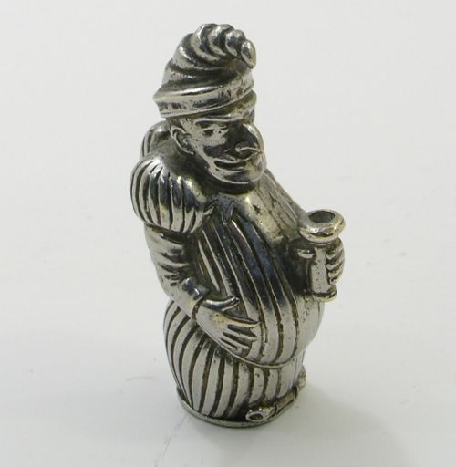 Rare Victorian "Mr Punch" Silver Plated Vesta