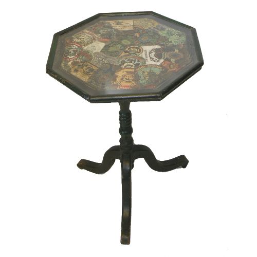 Unusual 19th Century French Painted Tripod Table