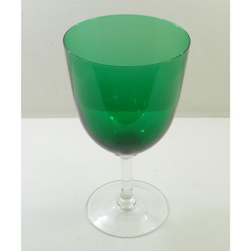 Massive 13" High Victorian Green Wine Glass