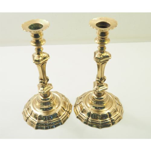 Good Pair of Dutch Brass Candlesticks