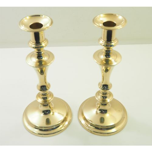 Good Pair of Georgian Brass Candlesticks