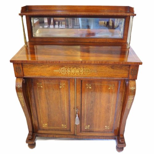 Good Regency Brass Inlaid Rosewood Chiffoniere
