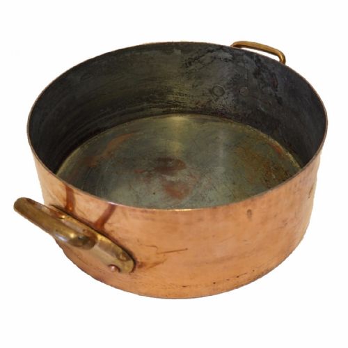 fig 1. LARGE HEAVY DUTY COPPER PAN BY HELVETIA ENGLAND
