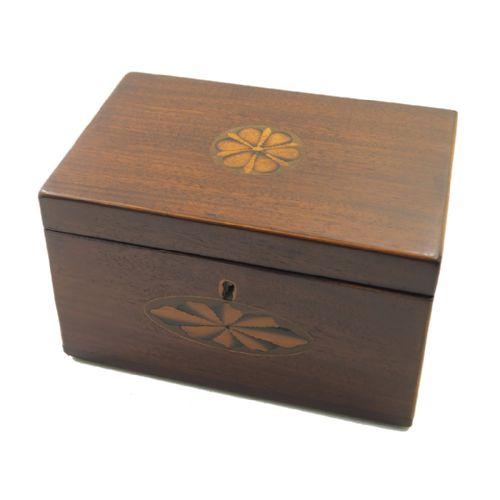 Georgian Inlaid Mahogany Tea Caddy