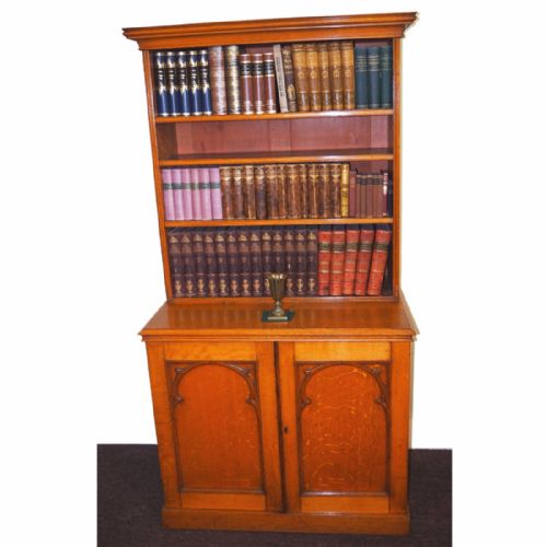 Small Victorian Scottish Gothic Oak Bookcase