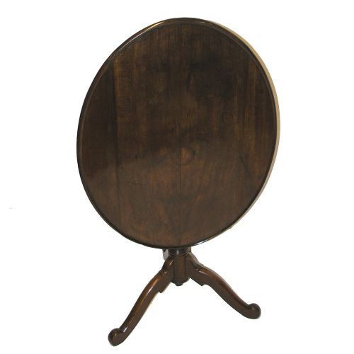 Unusual 18th Century Oval Dish Top Tripod Table