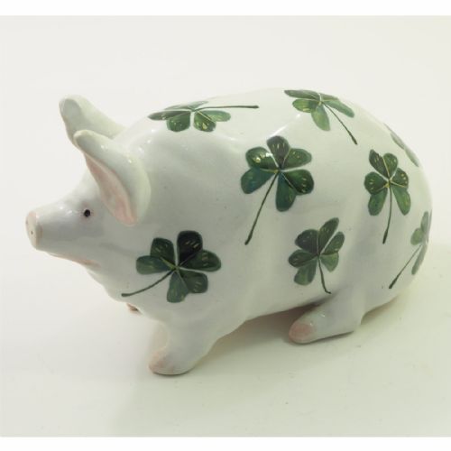 Good Scottish Wemyss Ware Shamrocks Pig