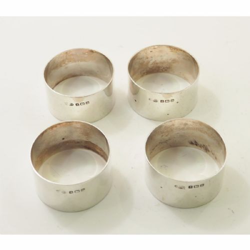 Set of 4 Sterling Silver Napkin Rings. 1941