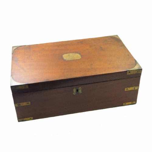 Georgian Mahogany & Brass Lap / Writing Box
