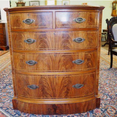 fig 1. LATE 19th CENTURY FLAME MAHOGANY CHEST