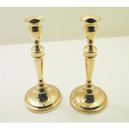 Good Pair of 18th Century Brass Candlesticks