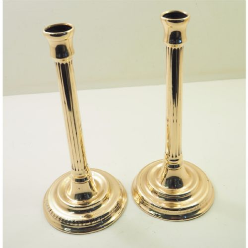Superb Pair of Early Georgian Brass Candlesticks