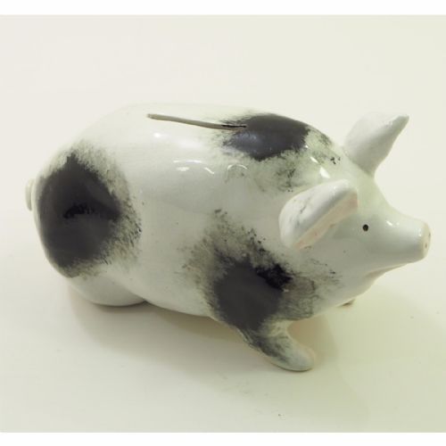 Rare Wemyss Ware Sponged Money Box Pig