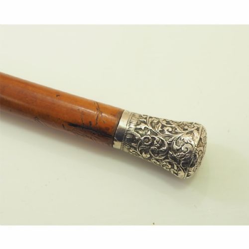 19th Century Silver Topped Gents Cane
