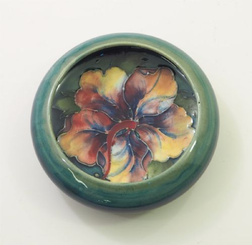 Moorcroft England Wood-smoke & Hibiscus Bowl