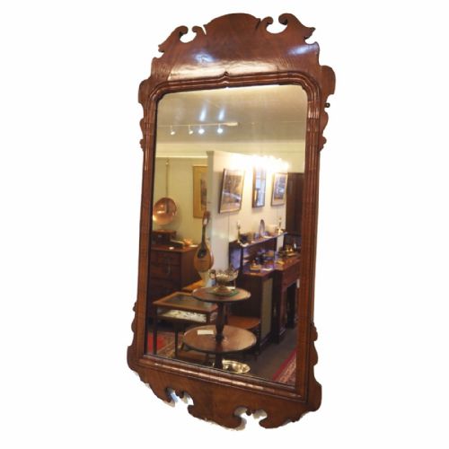 fig 1. LARGE GEORGE III WALNUT VAUXHALL MIRROR