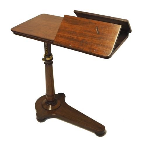 fig 1. FINE EARLY VICTORIAN ADJUSTABLE READING TABLE