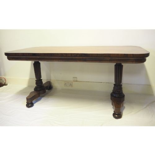 fig 1. LARGE REGENCY ROSEWOOD GILLOWS LIBRARY TABLE