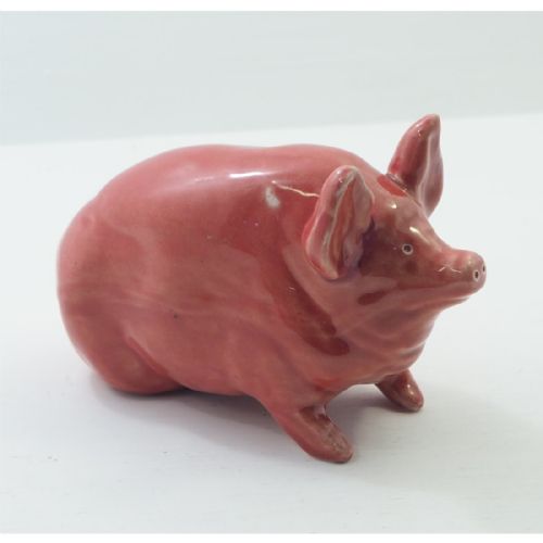 Scottish Wemyss Ware Small Rose Pink Pig