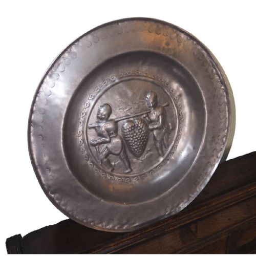 18th Cent. Continental Pewter Alms Dish
