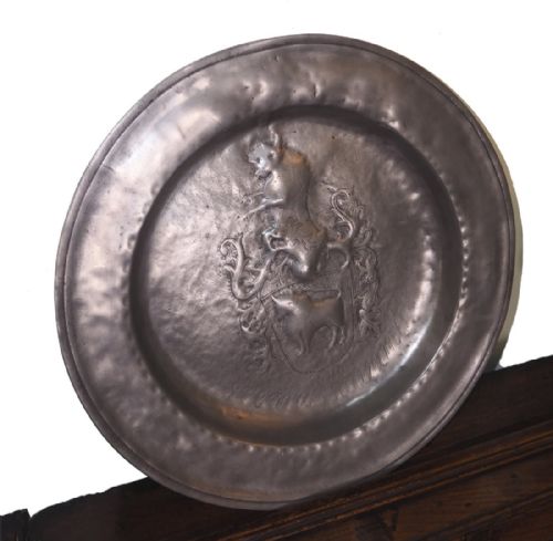 17th Cent. Continental Pewter Alms Dish