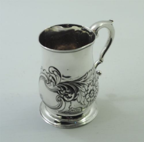 18th Century George Lll Silver Chased Mug. 1772