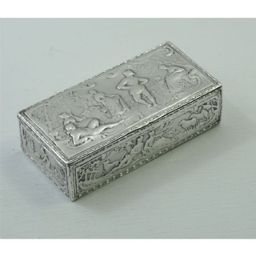fig 1. FINE 19th CENTURY GERMAN, STERLING SILVER BOX.