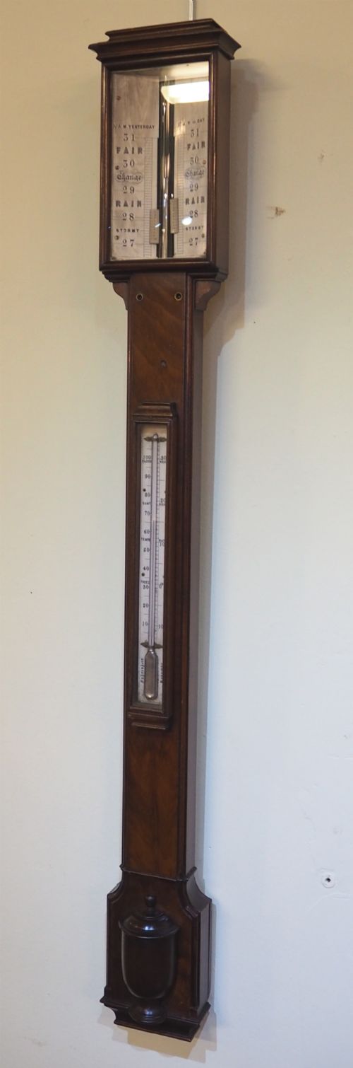 Good William IV Mahogany Stick Barometer