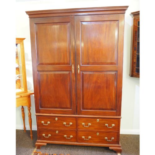 fig 1. 18th CENTURY CHANNEL ISLANDS MAHOGANY WARDROBE