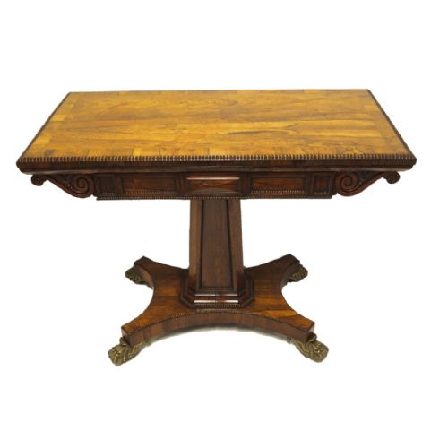 Top Quality Regency Rosewood Card Table