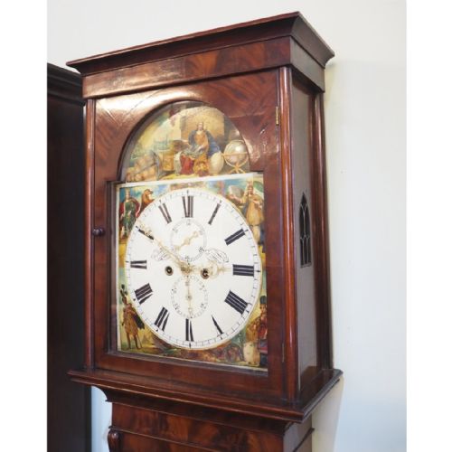 fig 1. SCOTTISH MAHOGANY 8 DAY LONGCASE CLOCK