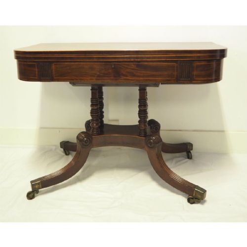 fig 2. FINE GEORGE III EDINBURGH MAHOGANY TEA TABLE