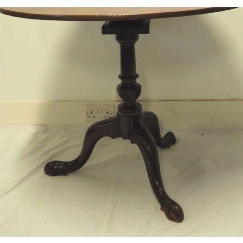fig 1. LARGE GEORGE III MAHOGANY BIRDCAGE TRIPOD TABLE
