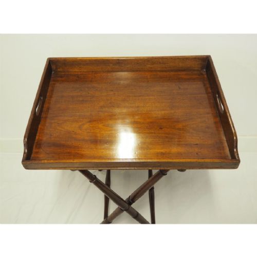 fig 1. GEORGIAN MAHOGANY BUTLERS TRAY AND STAND