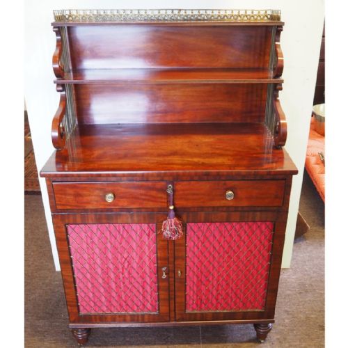 Regency Mahogany Waterfall Side Cabinet