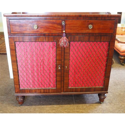 fig 1. REGENCY MAHOGANY WATERFALL SIDE CABINET