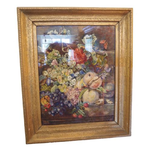 Victorian Still Life Fine Needlework Picture